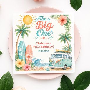 The Big One Surf Beach 1e verjaardag Servet
