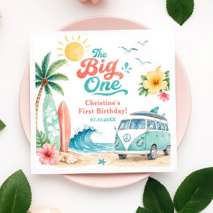 The Big One Surf Beach 1e verjaardagsfeestje Servet