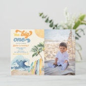 The Big One Surf Beach 1e Verjaardagsfoto Kaart (Staand voorkant)