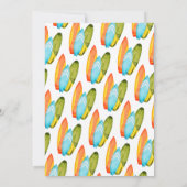 The Big One Surf Beach Birthday Party Kaart (Achterkant)