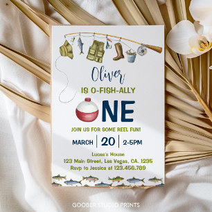 The Big One Vist 1e verjaardagsuitnodiging Kaart