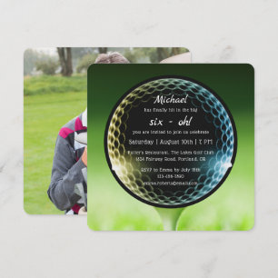 The Big Six-Oh Golf 60th Birthday Party Photo Kaart