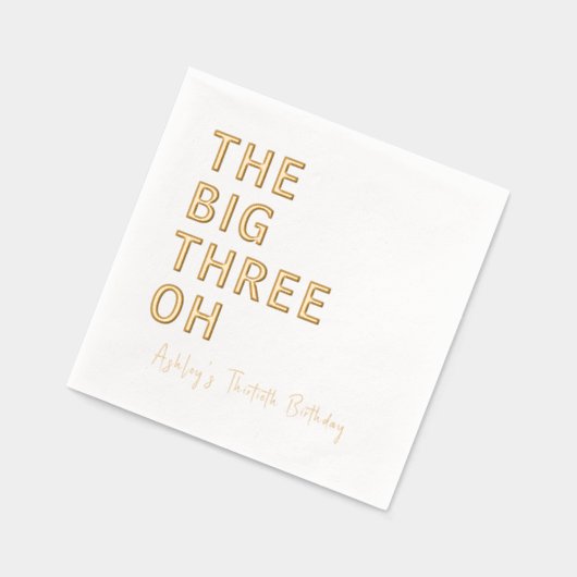"The Big Three-Oh" Personnalisé 30e anniversaire (Gauche)