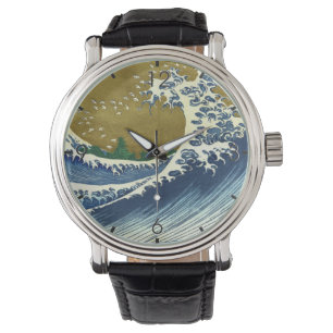 The Big Wave (Blue and Gold Japans Kunst, Hokusai) Horloge