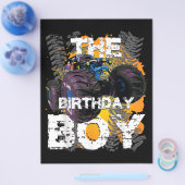 The Birthday Boy Monster Truck Matching Family Flyer (Enkel)