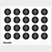 The Birthday Elf Funny Christmas Ronde Sticker (Vel)
