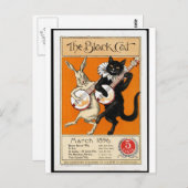 The black cat briefkaart (Voorkant / Achterkant)
