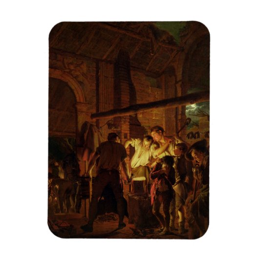 The Blacksmith's Shop (olie op doek) Magneet (Verticaal)