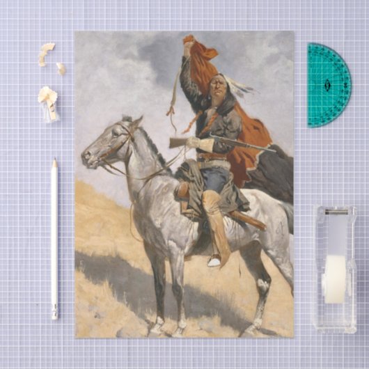 The Blanket Signal by Frederic Remington Tissuepapier (Craft)