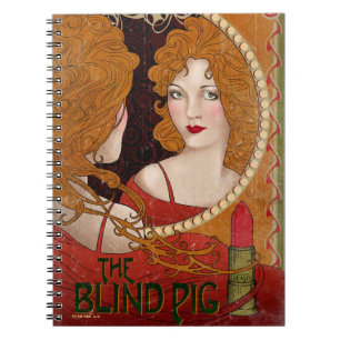 THE BLIND PIG™ Vintage Kunstwerk Notitieboek