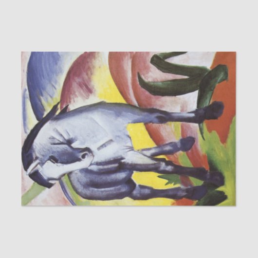 The Blue Horse van Franz Marc Tissue Paper Tissuepapier (Voorkant)