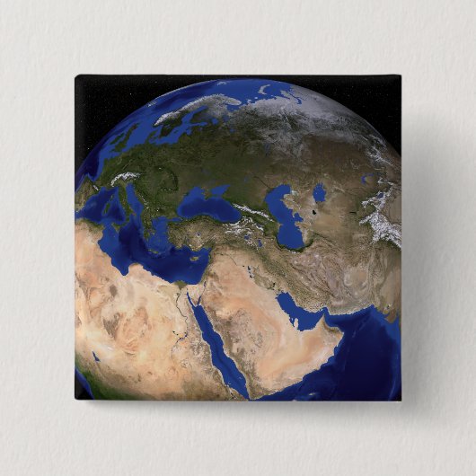 The Blue Marble Next Generation Earth 2 Vierkante Button 5,1 Cm (Voorkant)