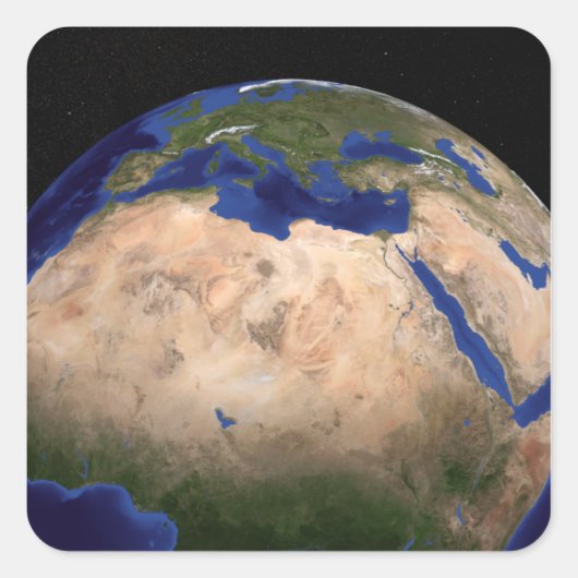 The Blue Marble Next Generation Earth 3 Vierkante Sticker (Voorkant)