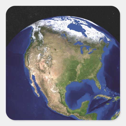 The Blue Marble Next Generation Earth 4 Vierkante Sticker (Voorkant)