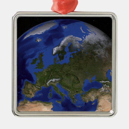 The Blue Marble Next Generation Earth 6 Metalen Ornament (Voorkant)