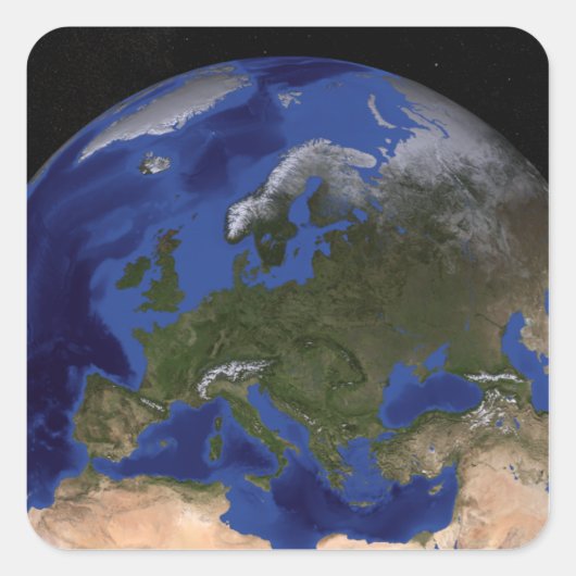 The Blue Marble Next Generation Earth 6 Vierkante Sticker (Voorkant)