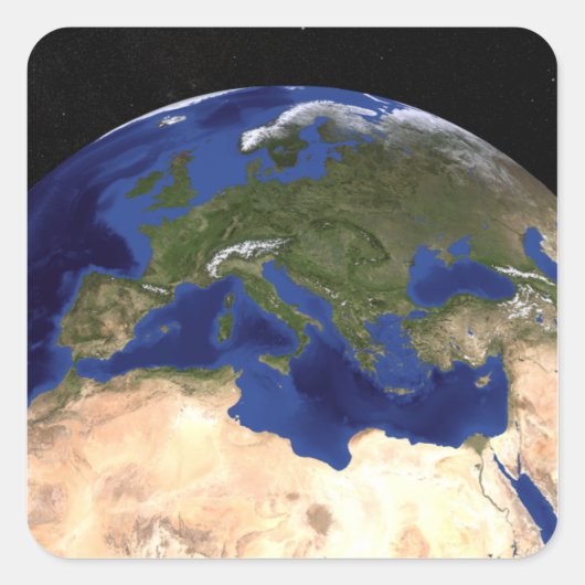 The Blue Marble Next Generation Earth 7 Vierkante Sticker (Voorkant)