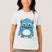 The blue Monster is protecting you Tri-Blend Shirt (Voorkant)
