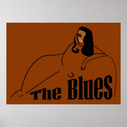 The Blues Vrouw Singer Poster (Voorkant)