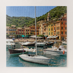 The Boats of Portofino, Italy - 20 x 20 inch Legpuzzel