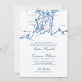 The Bohlin Wedding Invitation – Newport RI Map (Devant)