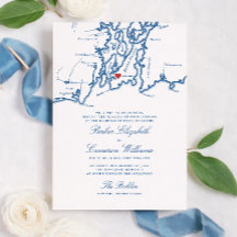 The Bohlin Wedding Invitation – Newport RI Map