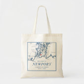 The Bohlin Wedding Welcome Tote Bag Newport RI Map (Devant)
