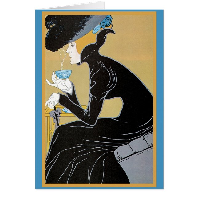 Thé Boisson Art Nouveau Lady (Devant)