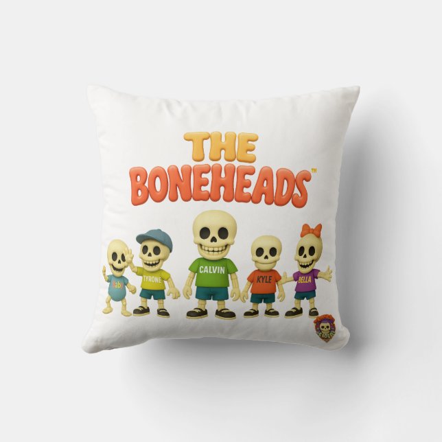 🦴 The Boneheads™ Throw Pillow Kussen (Achterkant)
