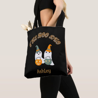 The Boo Duo - Cute Halloween Ghosts Boodschappenta Draagtas