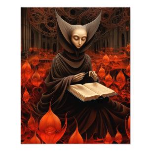 The Book Healer - Surrealistische kunst Foto Afdruk