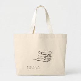 The Book Pile- Minimalist Book Lover- Tote Bag