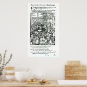 The Bookbinder, gepubliceerd door Hartman Schopper Poster (Keuken)