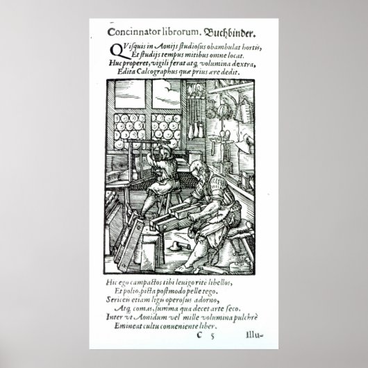 The Bookbinder, gepubliceerd door Hartman Schopper Poster (Voorkant)