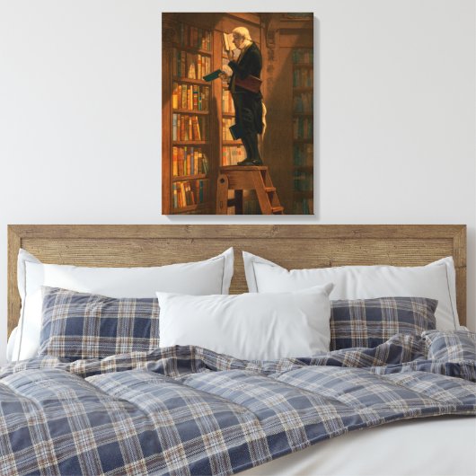 The Bookworm, 1861, door Carl Spitzweg Canvas Afdruk (Insitu (Slaapkamer))