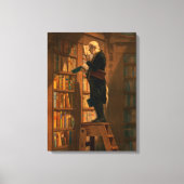 The Bookworm, 1861, door Carl Spitzweg Canvas Afdruk (Voorkant)