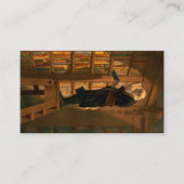 The Bookworm, 1861, door Carl Spitzweg Visitekaartje (Voorkant)