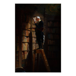 The Bookworm by Carl Spitzweg Perfect Poster