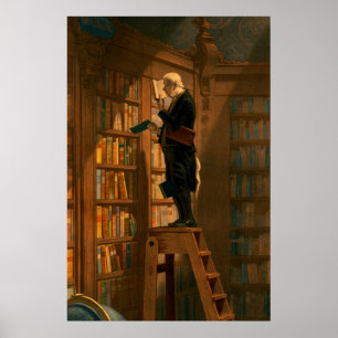 The Bookworm by Carl Spitzweg Poster
