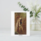 The Bookworm, door Spitzweg, Carl Briefkaart (Staand voorkant)