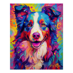 The Border Collie Dog 001 - Zetton Ziana Perfect Poster