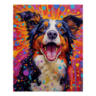 The Border Collie Dog 002 - Zetton Ziana Perfect Poster