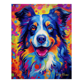 The Border Collie Dog 005 - Zetton Ziana Perfect Poster