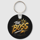The Boss Crown – Gold Motivation Power Keychain 🔥 (Voorkant)