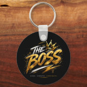 The Boss Crown – Gold Motivation Power Keychain 🔥 (Voorkant)