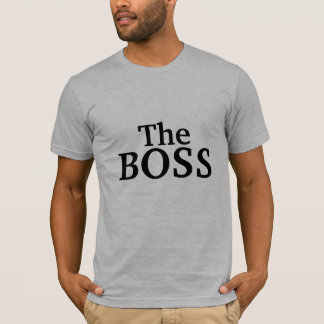 The Boss Print Grijze Grappige Paren Matching Tshi T-shirt