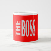 THE BOSS - texte en gras - Mug de café géant rouge (Devant)