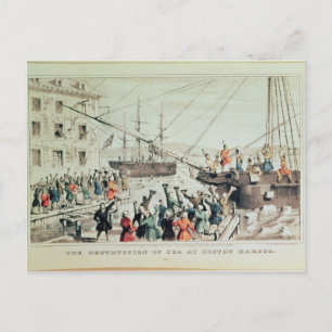 The Boston Tea Party, 1846 Briefkaart