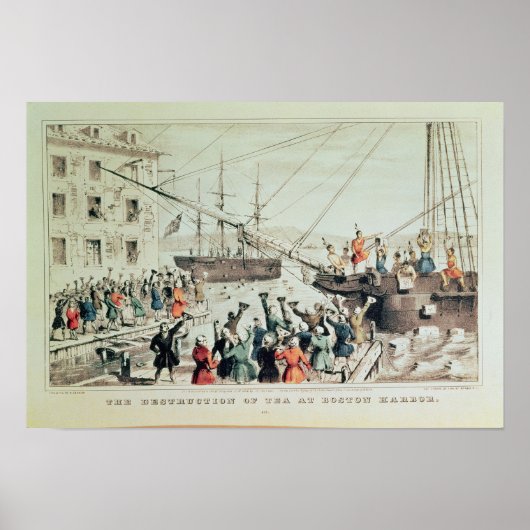 The Boston Tea Party, 1846 Poster (Voorkant)