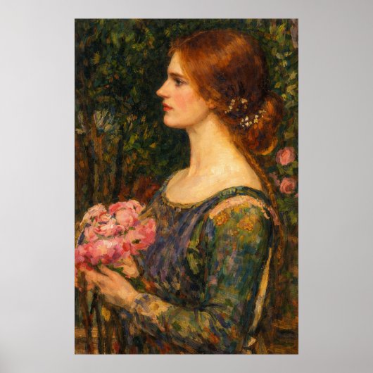 The Bouquet by John William Waterhouse Poster (Voorkant)